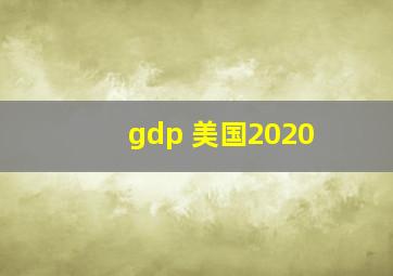 gdp 美国2020